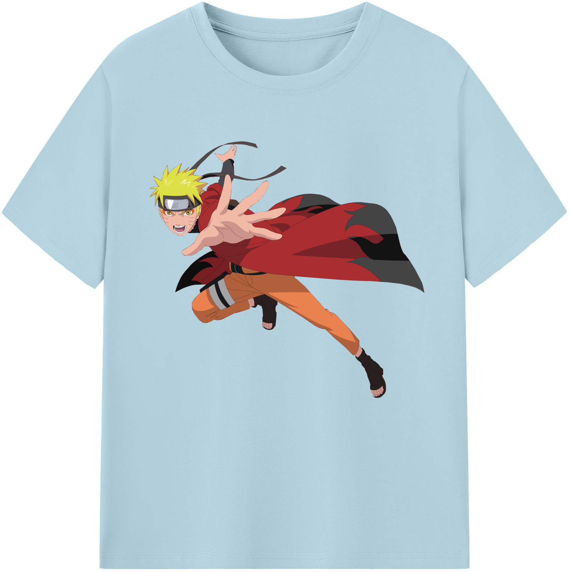 （画像用） NARUTO -ナルト- うずまき ナルト Uzumaki Naruto 綿100％半袖Tシャツ（フロントプリント）